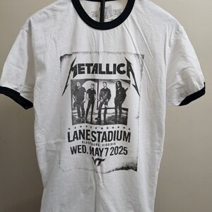 Metallica White and Black Concert Tee From Va Tech May 7, 2025 Large